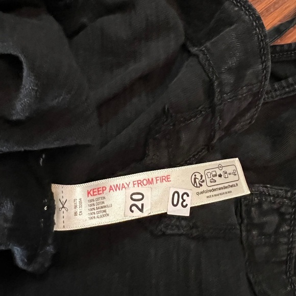 Daily Practice by Anthropologie Malibu Creek Dress Cotton Ruffle Black M - Picture 10 of 11